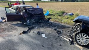 Unfall bei Münchberg - mehrere Schwerverletzte 