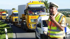 Polizei in Oberfranken muss zunehmend Schwertransporte begleiten