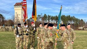 Grafenwöhr: Die Truppenfahne der US-Armee wandert in neue Hände
