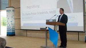 CSU-Bezirksparteitag: 100 Prozent für Hans-Peter Friedrich