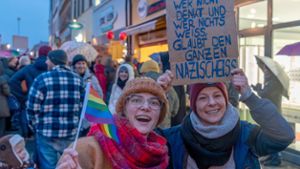 Demo gegen AfD in Bayreuth: Diese Plakate waren der Hingucker