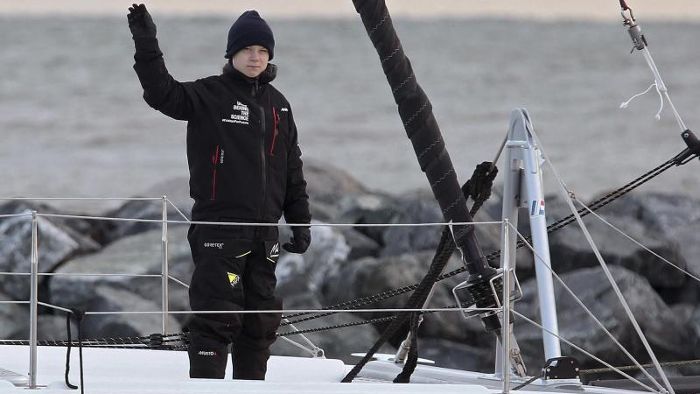 Greta Thunberg kommt nach Atlantiküberquerung in Portugal an