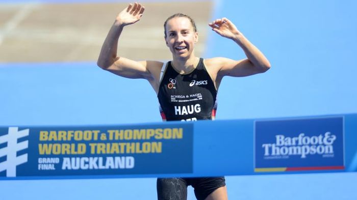 Anne Haug zum Auftakt der Triathlon-WM-Serie starke Zweite