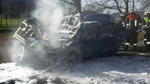 Harsdorf: Auto auf Staatsstraße ausgebrannt