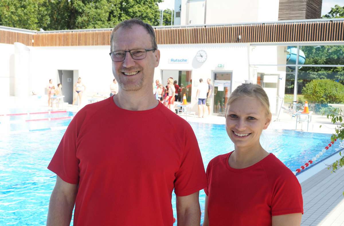 Wolfgang Höfer und Theresa Öchsner sind die Vorsitzenden der Wasserwacht Pegnitz.