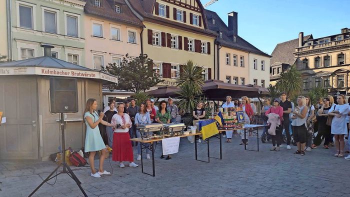 Mahnwache in Kulmbach: Zeichen der Verbundenheit mit der Ukraine