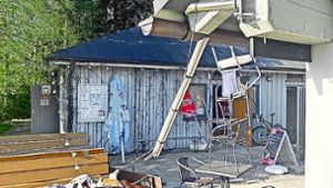 Zerstörungswut : Nächtliche Randale am Nagler See-Kiosk