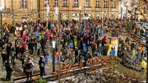 1400 Demonstranten ziehen durch Bayreuther Innenstadt