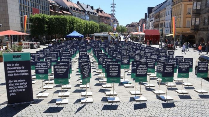 Stille Kundgebung in Bayreuth: VdK: Pflegende Angehörige in schwieriger Lage