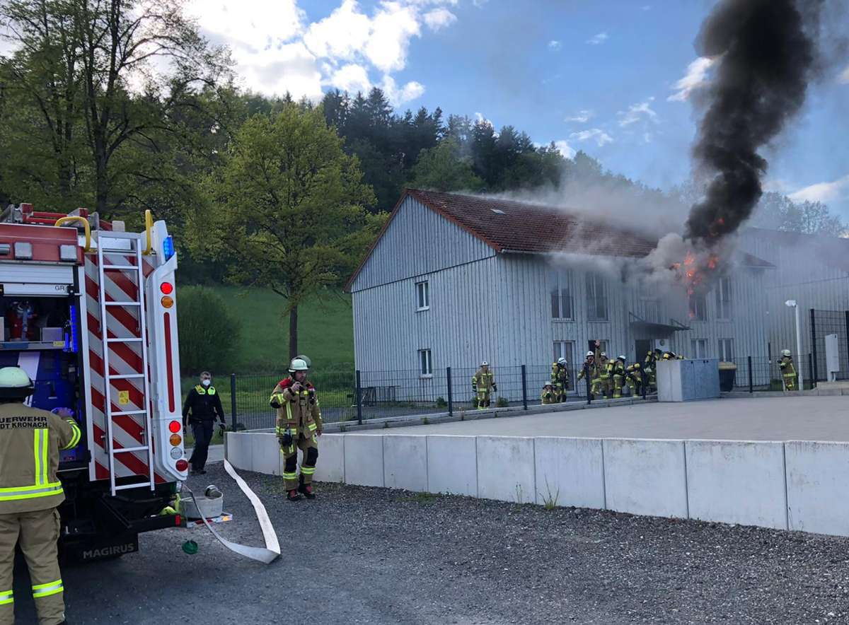 Brand in einem Asylunterkunft in Kronach.