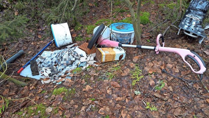 Warum?: Unglaublicher Müll-Frevel im Wald bei Fichtelberg