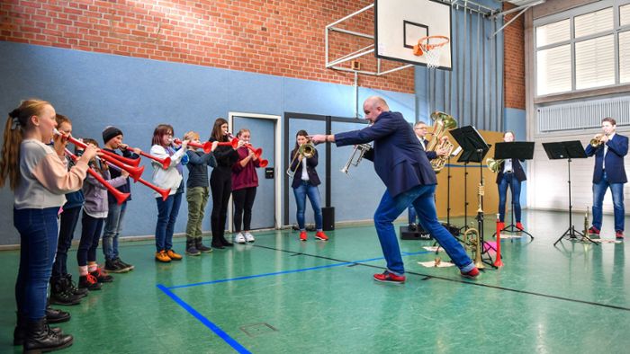 Im Lugy in  Wunsiedel: Unterricht mit Posaune und Trompete
