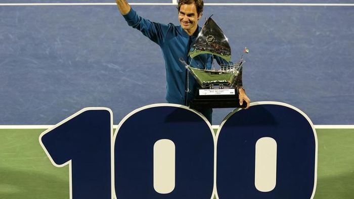 100. Titel: Federer feiert Jubiläum in Dubai