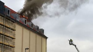Bamberg: Dachstuhl in Brand