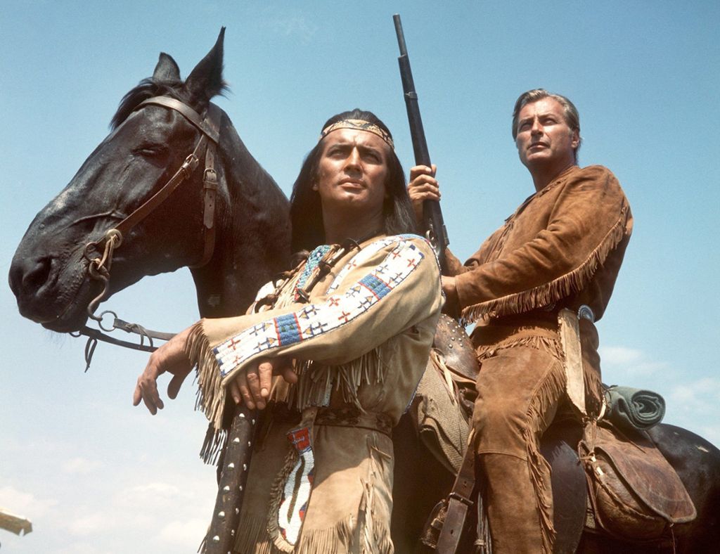 Cowboy Indianer Und Pferd