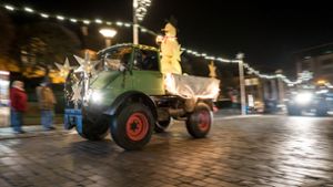 Traktor-Rundfahrt in Bayreuth im Advent