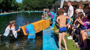 Bildergalerie: Schwimmbadfest mit Sautrogrennen in Niederlamitz