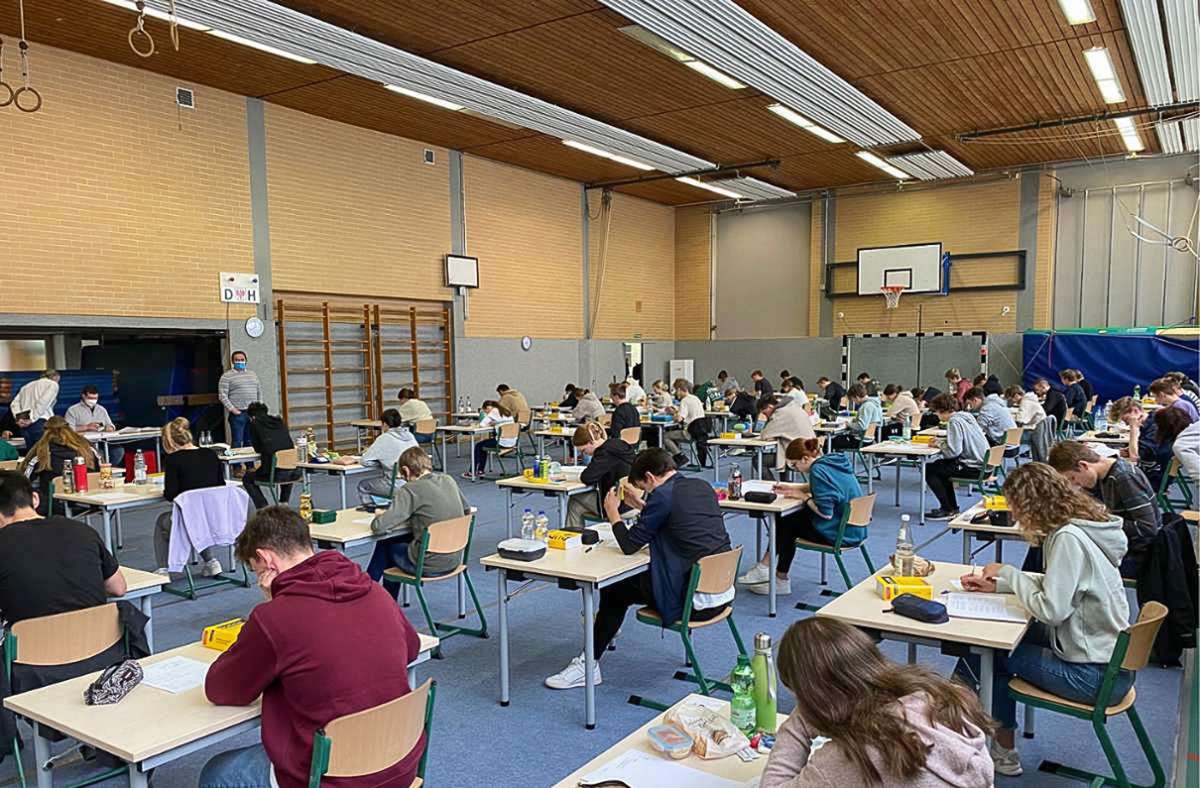 Die Schüler des MGF während der Deutsch-Abiturprüfung vergangenen Mittwoch. Am Dienstag stand Mathe auf dem Prüfungsplan.